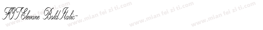 FOTElevane BoldItalic字体转换